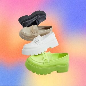CALL IT SPRING - LIME GREEN LOAFERS